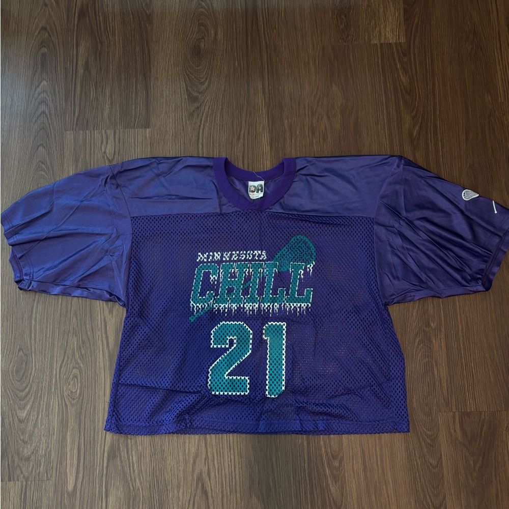 Vintage Purple and Teal Lacrosse Jersey